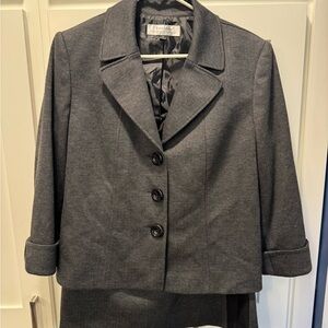 Elegant Charcoal Blazer by Evan Picone